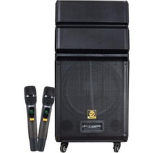 Shile SL-1612B Iki El Mikrofonlu-Kumandalı Usb/sd/bt/fm Taşınabilir Hoparlör