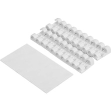 3m Yapışkanlı 20'li Beyaz Kablo Sabitleyici Düzenleyici Klips