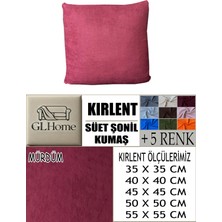 Süet Detaylı Angora Kumaş 4 Adet Kirlent Kılıfı