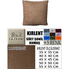 Süet Detaylı Angora Kumaş 4 Adet Kirlent Kılıfı