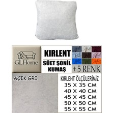Süet Detaylı Angora Kumaş 4 Adet Kirlent Kılıfı