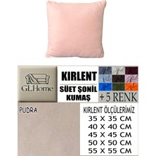 Süet Detaylı Angora Kumaş 4 Adet Kirlent Kılıfı