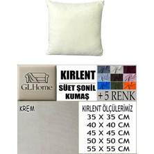 Süet Detaylı Angora Kumaş 4 Adet Kirlent Kılıfı