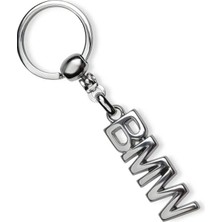  Bmw Yazı Logolu Metal Otomobil Anahtarlığı - Krom Kaplamalı