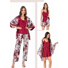 Iç Giyim Moongirl Saten Gecelik Set Takım