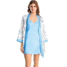 Iç Giyim Moongirl Saten Kısa Ikili Gecelik Takım