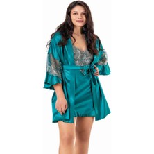 Iç Giyim Moongirl Saten Kısa Ikili Gecelik Takım