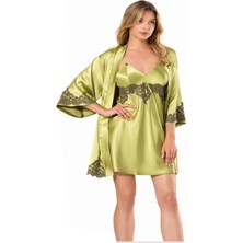 Iç Giyim Moongirl Saten Kısa Ikili Gecelik Takım