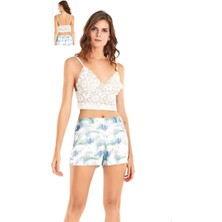 Iç Giyim Moongirl Saten Şortlu Gecelik Takım