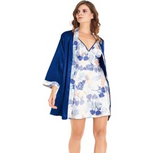 Iç Giyim Moongirl Saten Kısa Ikili Gecelik Takım