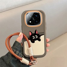 Xiaomi Redmi Note 14 Pro Plus 5g Uyumlu Kılıf Zebana El Bilekli Cat And Puppy Silikon Kılıf Açık Kahverengi