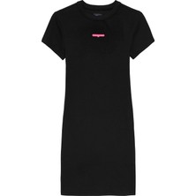 Tommy Hılfıger Tjw Scrıpt Mını Rıb Dress Ext Elbise