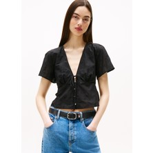 Tommy Hılfıger Tjw Tıe Front Broderıe Blouse Gömlek