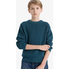 DeFacto Erkek Çocuk Bisiklet Yaka Triko Kazak F0959A825WN