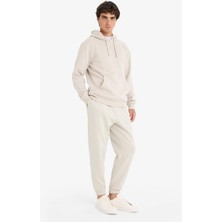 DeFacto Regular Fit Beli Bağcıklı Cepli Paçası Lastikli Şardonlu Basic Düz Jogger Eşofman Altı E6326AX25AU