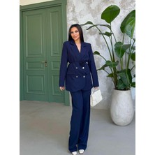 Roses Gül Kemerli Takım Lacivert