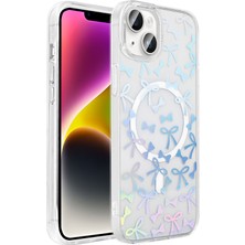Apple iPhone 15 Kılıf M-Safe Şarj Özellikli Şeffaf Folk Sert Kapak