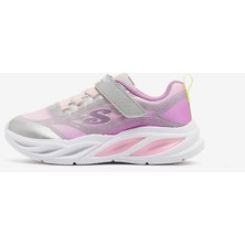 Skechers Cosmic Glow Küçük Kız Çocuk Gri Işıklı Spor Ayakkabı 303712N Smlt