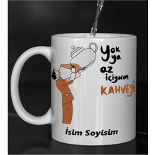 Komik - Esprili Kupa Bardak Yok Ya Az Içiyorum Kahveyi Tasarımlı Komik Kupa Bardak