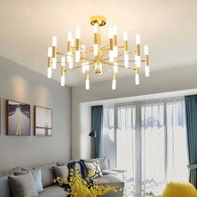 Avize Pazarı Leo 20 Başlıklı Eskitme Ledli Sarkıt Avize & Oturma Odası Ledli Avise - Salon Avize