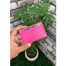 Guard Ultra Ince Fuşya Minimal Hakiki Deri Kartlık Erkek / Kadın P5150