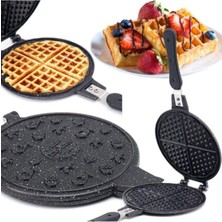 Döküm Waffle Tavası, Ocak Üstü, Dayanıklı ve Lezzetli Tatlar Için Uygun