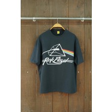 Overdrive Pink Floyd Dark Side Of The Moon Oversize Kısa Kollu Siyah Tişört
