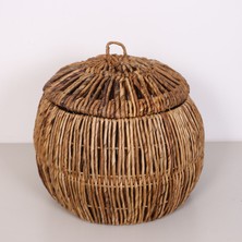 Mylamp Babil Kapaklı Doğal Abaka 45X34 cm Sepet