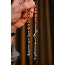 At Figürlü Full Gümüş Tasarım Orjinal Damla Kehribar Zaza Tesbih