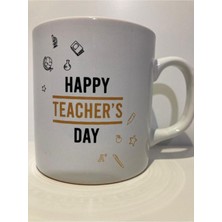 Çok Renkli Öğretmenler Günü Kupa Bardak, Sevgi ve Teşekkürle Dolu Tasarım