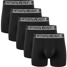 Anthony Jackson Likralı 5'li Kutu Premium Uzun Paçalı Erkek Boxer Shadowline