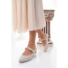 Kadın Babet Paralı Bantlı Kemerli Hafif Rahat Şık Iş Ofis Günlük Ayakkabı