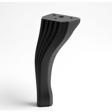 Kesit 14 cm Siyah Metal Mobilya Ayağı Ayakları Ünite Baza Koltuk Kanepe Sehpa Masa Tabure Siyah
