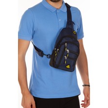 Newish Polo Erkek Kumaş USB Kulaklık Çıkışlı Bodybag Göğüs ve Omuz Çantası newpolo172 - Lacivert