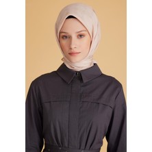 Belli Fresh Monogram Jakarlı Eşarp 2 - 73 Pudra Monogram Desenli