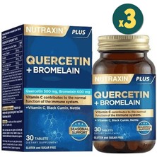 Nutraxin Quercetin + Bromelain 30 Tablet 3 Adet