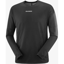Salomon Sense Aero Gfx Ls Erkek Koşu Tişört Deep Black LC2697300