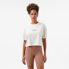 Unıted4 Comfort Krem Crop T-Shirt