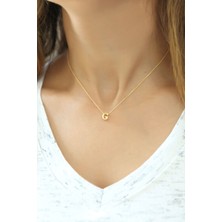 Papatya Silver Gümüş 3 Boyutlu G Harf Kolye