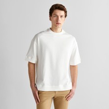 Gant Erkek Krem Orijinal Fit Bisiklet Yaka Logolu T-Shirt