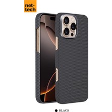 Nettech Apple iPhone 15 Pro Uyumlu NT-N075 Kevlar Karbon Arka Koruma Kılıf