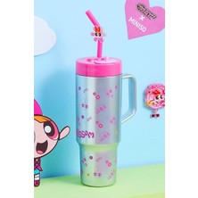 Powerpuff Girls Lisanslı Pipetli Plastik Şişe 1250 Ml- Blossom