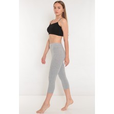 Almila Yüksekbel Pamuklu Penye Kapri Kadın Tayt 2002- Dizaltı Penye Tayt