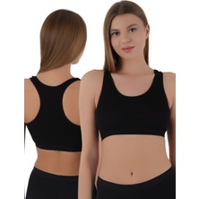 Kadın Kalın Askılı Pedsiz Sporcu Crop  | S-M, L-Xl