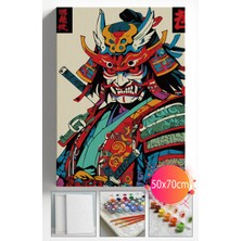 Sayılarla Boyama Seti Numaralı Tuval Fırça Boya Dahil Kasnaklı Set 50X70 cm -  Samuray