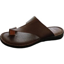 Çelik 0016 Parmak Arası Hakiki Deri Anatomik Erkek Terlik