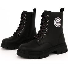 Kadın Genç Kız Çocuk Kışlık Renkli Tabanlı Suni Deri Termo Kaymaz Bot Okul Bağcıklı Fermuarlı Ayakkabı Ortopedik