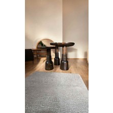 Simillo Home & Living Masif Ahşap Mantar Sehpa 3’lü Takım – Açık Ceviz Doğal Yan Sehpa Zigon Modeli