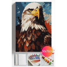 Sayılarla Boyama Seti Numaralı Tuval Fırça Boya Dahil Kasnaklı Set 50X70 cm -  Karakartal