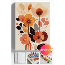 Sayılarla Boyama Seti Numaralı Tuval Fırça Boya Dahil Kasnaklı Set 50X70 cm -İNCİ002